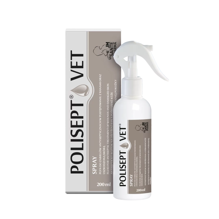 POLISEPT VET Spray – Specjalistyczny preparat na rany, odleżyny i oparzenia dla psów i kotów