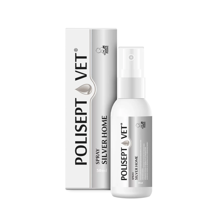 POLISEPT VET Spray Silver Home  – Spray na rany dla psa i kota ze srebrem koloidalnym