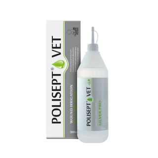 POLISEPT VET Wound Irrigation Silver Pro 500ml – Roztwór ze srebrem na rany u psa i kota
