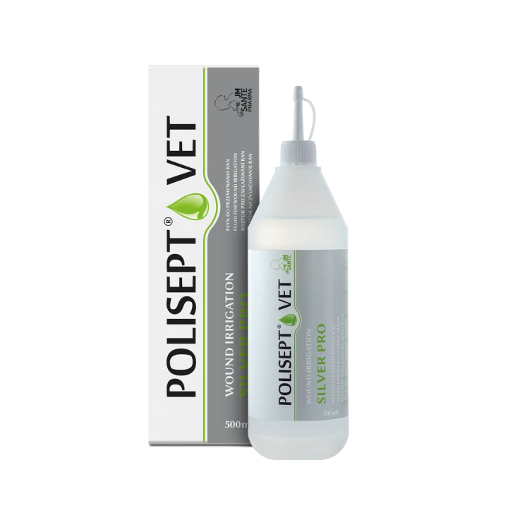 POLISEPT VET Wound Irrigation Silver Pro 500ml – Roztwór ze srebrem na rany u psa i kota