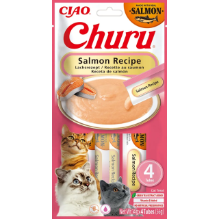 Inaba Churu Cat Salmon Recipe 4 x 14g – Kremowy przysmak z łososia dla kota