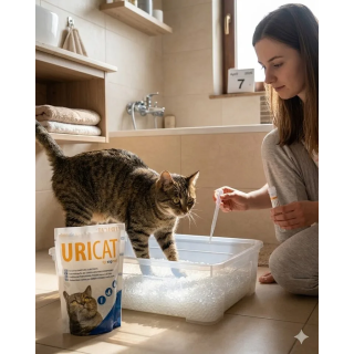 Uricat – Specjalistyczne podłoże do pobierania moczu od kotów (zestaw z akcesoriami)