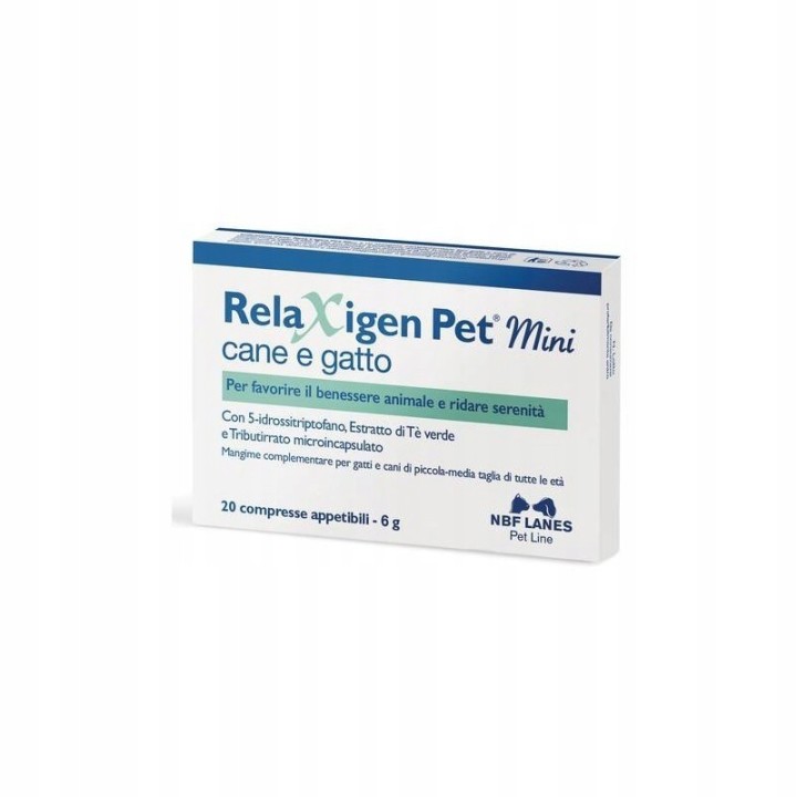 Tabletki uspokajające dla psa i kota – RELAXIGEN PET MINI CANE E GATTO 20 TABLETEK