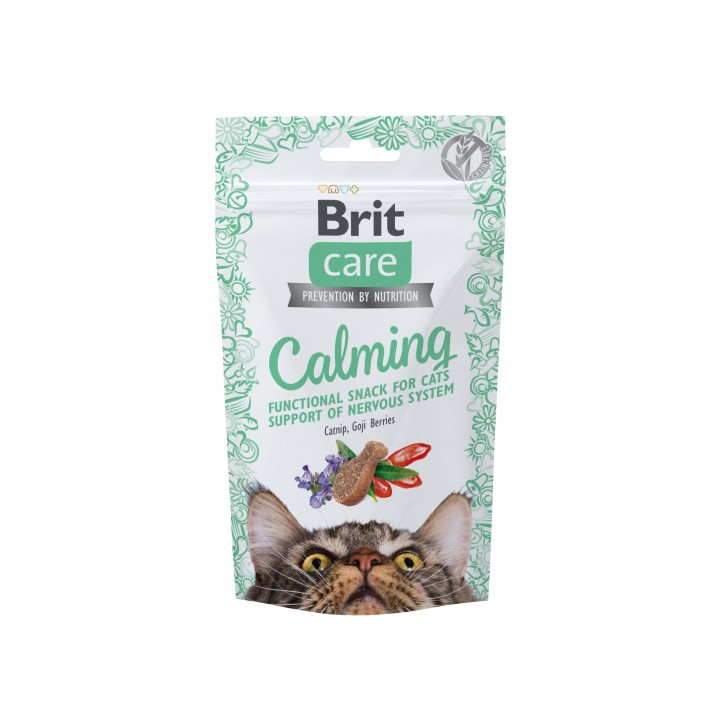Brit Care Cat Functional Snack Calming 50g – Bezzbożowe przysmaki uspokajające dla kota z kurczakiem i kocimiętką