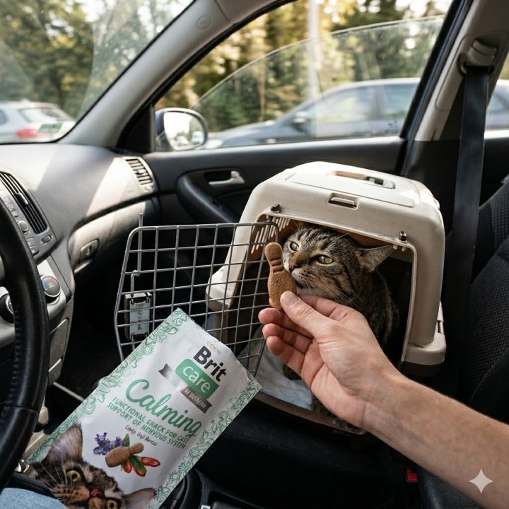 Brit Care Cat Functional Snack Calming 50g – Bezzbożowe przysmaki uspokajające dla kota z kurczakiem i kocimiętką